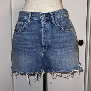 7 for all Mankind Easy Ruby Cut Off Jean Denim 4” Shorts Medium Blue sz 30 NWT